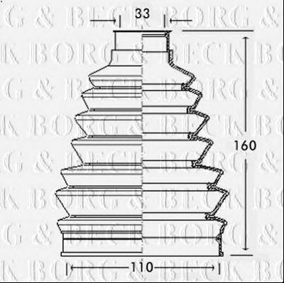 BORG & BECK bcb2324 -  Пыльник, приводной вал